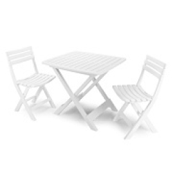 Кемпинговая мебель ( 1 стол, 2 стула) white (белый)