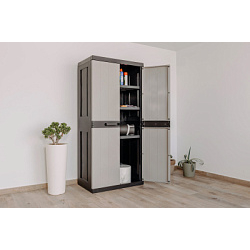 Tx.Система хранения CABINET WITH SHELVES BIOS MEGA серый (черная рамка)