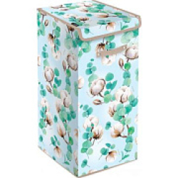 Nk.Корзина для белья с крышкой Haushalt HSC1/CF  cotton flowers