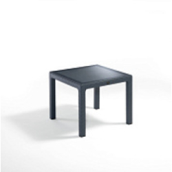 NV.Стол CLASSI RATTAN 90х90 with glass antracite (антрацит, со стеклом)
